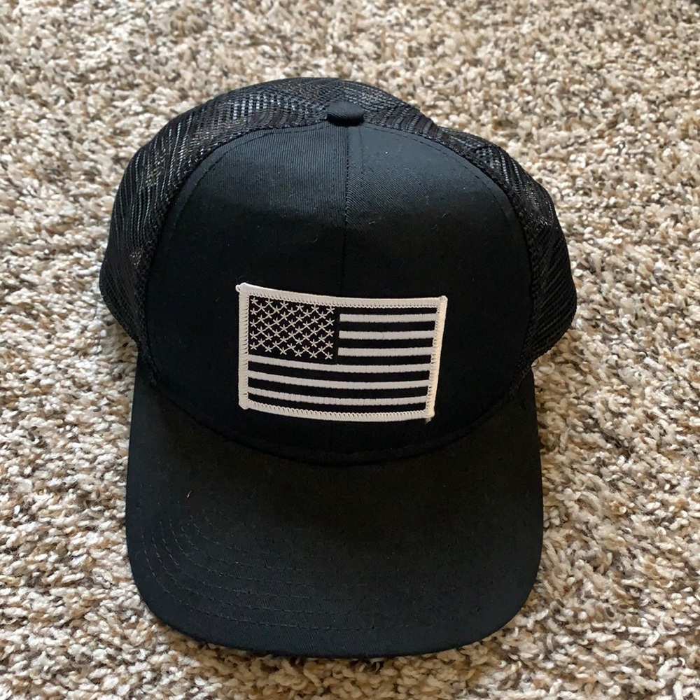 Black American flag SnapBack